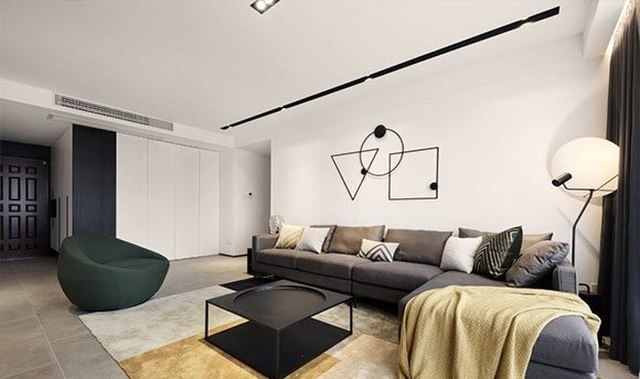 简约时尚的大户型装修设计，配色沉稳很高级，全屋个性又大气！