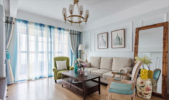 客厅餐厅墙面打柜子,浴室柜外移,88㎡简美风格装修好看又实用!