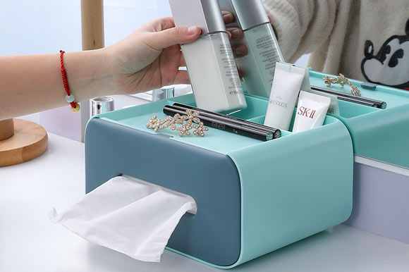 桌面物品多一团乱，高颜值桌面收纳盒，分格设计功能强！
