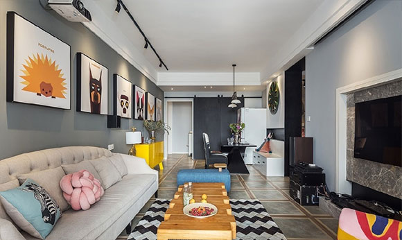 家居然还能这样装修，诙谐又充满趣味性，配色设计大胆有个性！