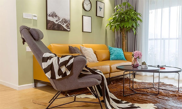 充满自然味道的家,卡座式餐厅,阳台花盆吊半空,全屋漂亮极了!