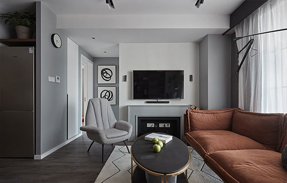 很有质感的简约风格公寓装修,灰色空间特别时尚,单身汪别错过!