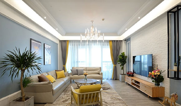 180㎡大户型装修真美,文化石背景墙很大气,被玄关墙惊艳到了!