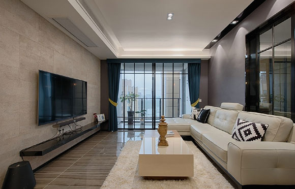 92㎡现代风格装修，轻奢高级令人羡慕，全屋装吊顶真大气！