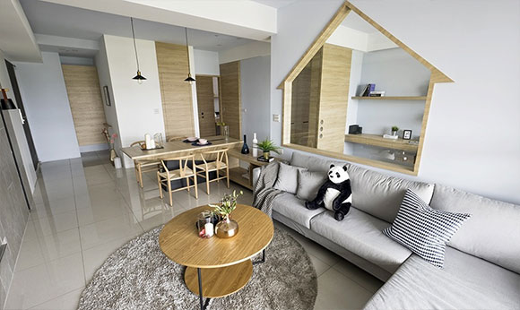 朋友家简约风格三房装修真实用,墙面凿个洞,全屋真亮堂!