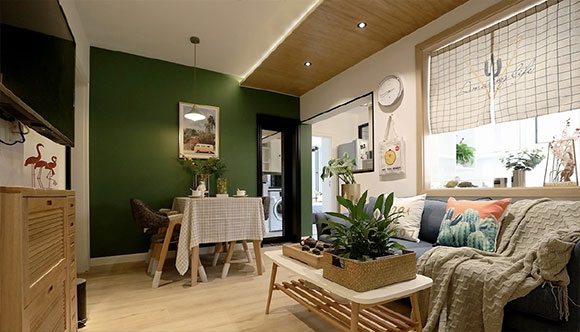 浴室柜装厨房门外真奇葩,很少见的北欧风小户型,装修效果很不错!