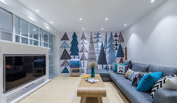 卧室阳台当运动房,餐厅包进厨房,非常漂亮的简美风格装修!