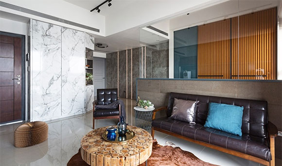 客厅隔出榻榻米书房，两房变三房，现代美式风格设计真好看！