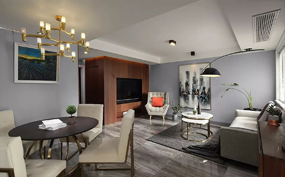 墙面刷灰色乳胶漆,精致时尚很有仪式感的家,简单生活不将就!