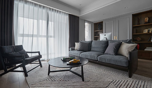 很踏实的混搭风装修设计，电视墙大气，沙发墙实用，全屋真高级！