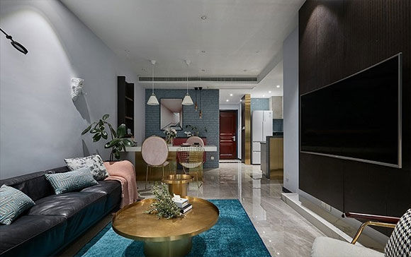 时尚优雅的现代轻奢风设计，开放式厨房，卧室装修更让人着迷！