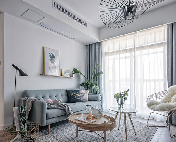 有点轻奢质感的北欧风空间,卧室装推拉门衣帽间,全屋太惬意了!