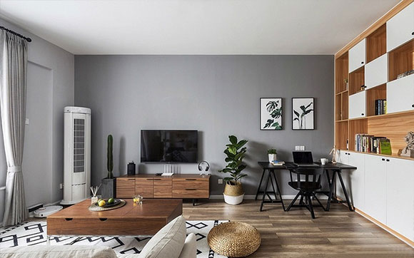 59㎡小家设计简洁却特别温馨，吧台当餐桌加开放式厨房，真实用！