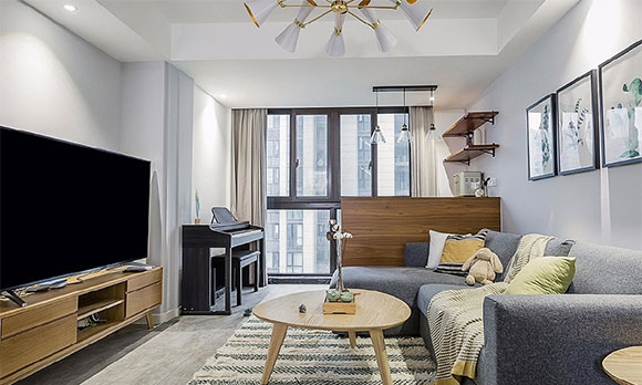 客厅装吧台隔断，家里多出一间房，美观实用的现代简约风格装修！