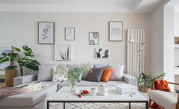 清新北欧风装修,客厅装大理石电视墙,阳台装修美观更实用!