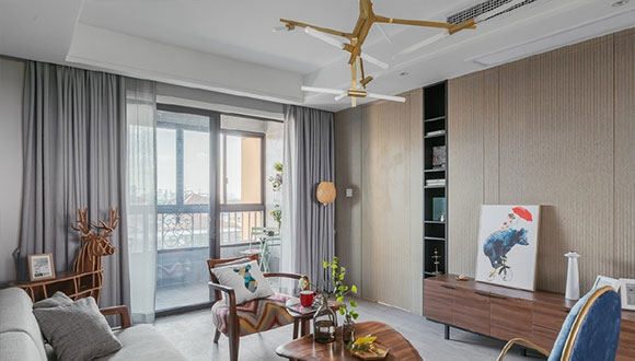 看似简洁却沉稳大气的空间,无电视客厅真好,理想中家的样子!