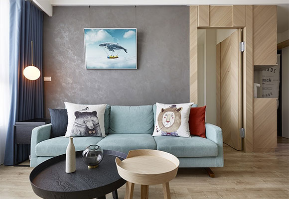 实用的北欧风小户型装修，电视柜挂上墙，全屋收纳设计真完美！