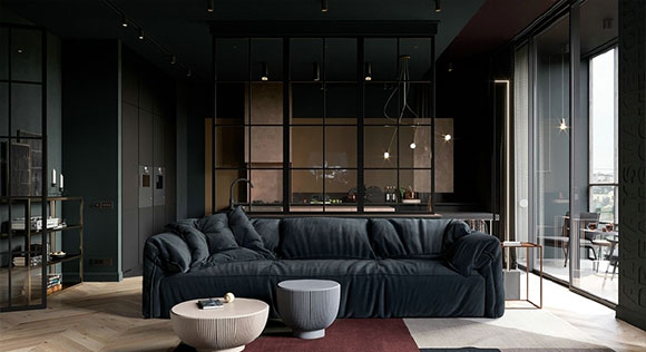 时尚炫酷的黑色空间，与众不同的现代风格设计，高级大气上档次！