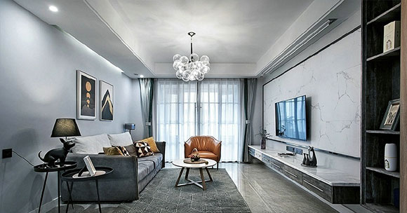 简约时尚的现代风格装修设计，高级灰的质感，轻奢风的格调，真漂亮！