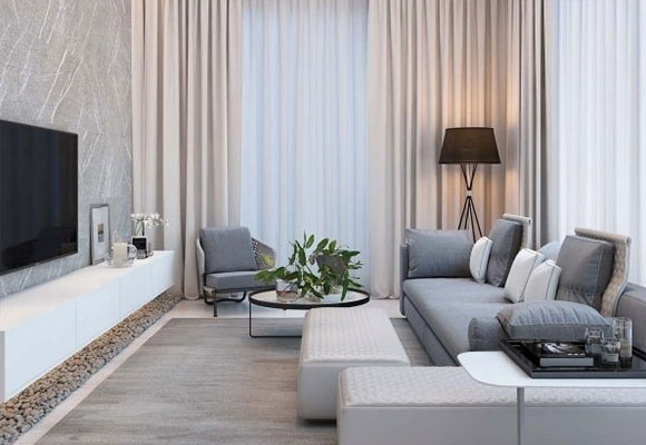 层次丰富的现代风格装修设计，充满质感的灰色调，全屋太精致了！
