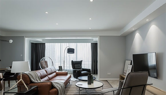 简约时尚的现代风格装修，黑白灰搭配特别经典，全屋设计真大气！