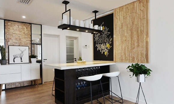 家里装个小吧台效果温馨极了!吧台这样装,给生活来点小情调!