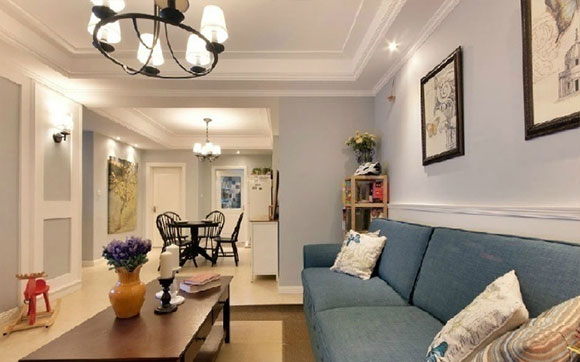 现代简约轻美式风格装修，淡灰墙面真好看，全屋设计轻快又温馨！