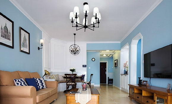 色彩清新明快的美式风格装修,门洞造型从来没见过,你会喜欢吗?