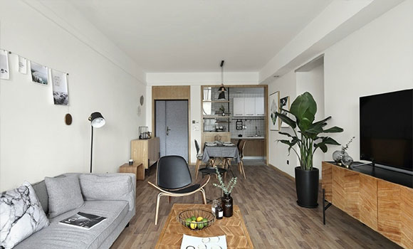 他家装修删繁就简,墙面刷白不装吊顶没有造型,反而舒服极了!