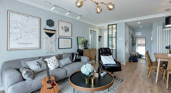 年轻夫妻的北欧风小家，没有造型的简洁空间不乏设计感，值得赞美！