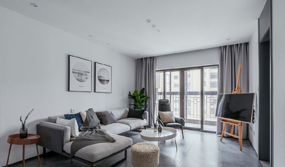 有格调的简约风格装修，灰色的空间极具设计感，没人不喜欢吧！