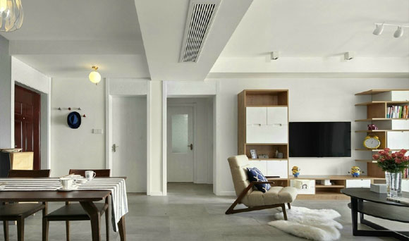 简约风格装修也能很有品位，电视柜造型真别致，软装搭配更漂亮！