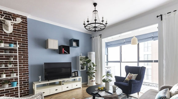 有点混搭的北欧风公寓装修,卡座式餐厅,卧室配色更是温馨极了!