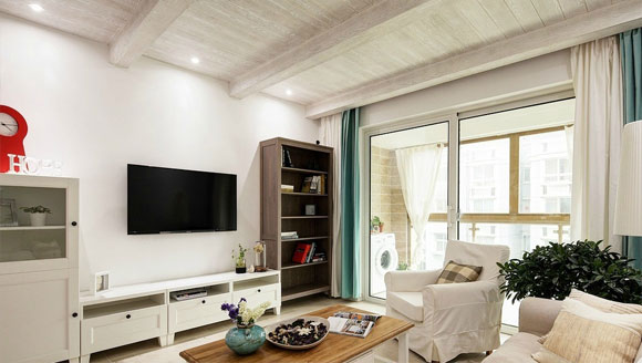 干净明朗的简约美式风格装修，吊顶设计从来没见过，全屋很舒服！