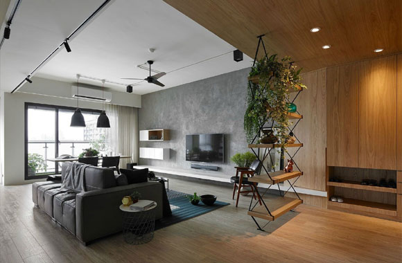 谁说现代风格装修不大气，沙发不靠墙，灰色电视墙，全屋真高级！