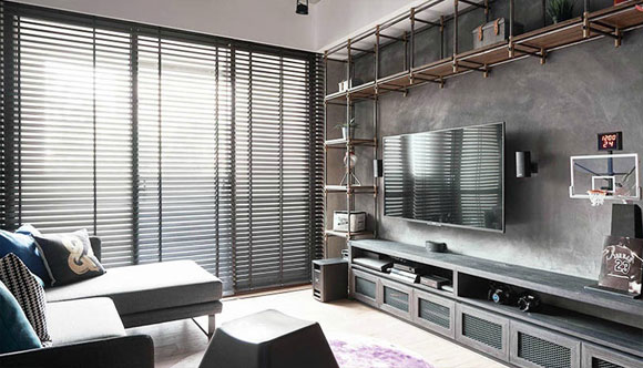 复古工业风装修的小家,个性与优雅的交融,入户小吧台美观更实用!