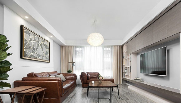 没想到,简约风格装修的空间居然可以这么大气,正是想象中家的样子!
