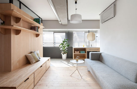 日式风格家居设计，简约大方真舒服，结合工业风元素，效果很特别！