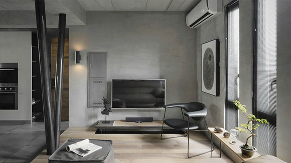 装修就要有个性,水泥质感的原味住宅,你要的另类全在这套房子里!