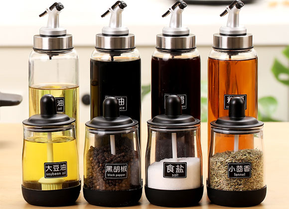优尚嘉厨房玻璃调料罐、调味盒、油壶 、盐罐、调料瓶!