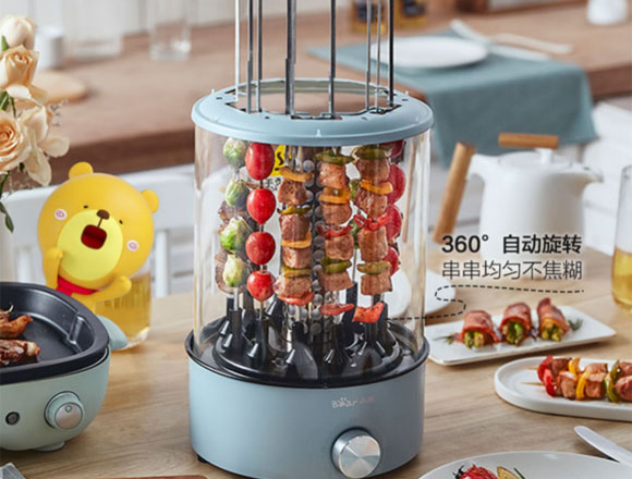 Bear/小熊家用全自动旋转烤串机/电烧烤炉,旋转烧烤神器!