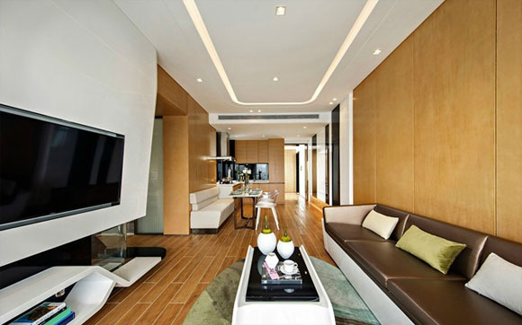 独树一帜的现代风格装修，电视背景墙造型真大气，全屋很高级！