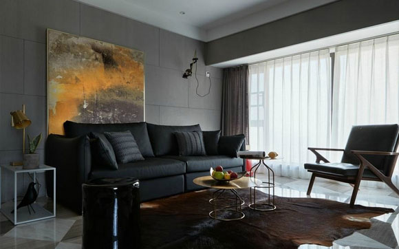 比高级灰有质感，比轻奢风有格调，深色调现代时尚空间真高级！