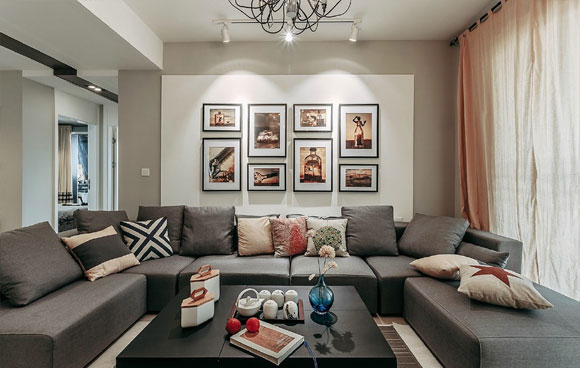 轻混搭三居室装修设计，配色温润质感好，住20年也不会过时！