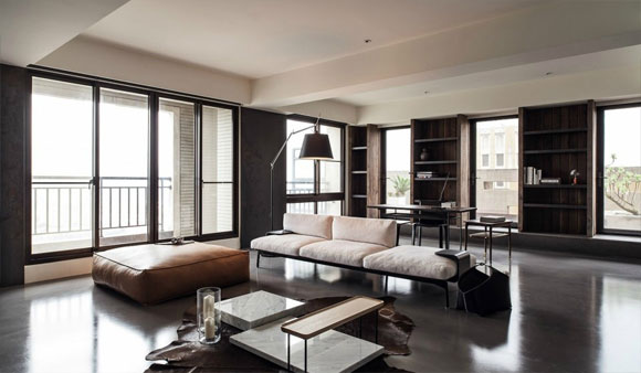 灰色调现代风格两房装修，全屋没用一块瓷砖，设计简约却很大气！