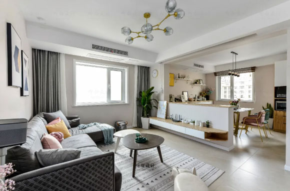 12套没有阳台的客厅装修,生活惬意很舒适,有钱买房照着装吧!