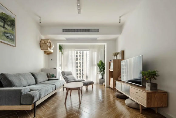 86㎡简约风格三房装修,入户花园改书房,全屋美极了!