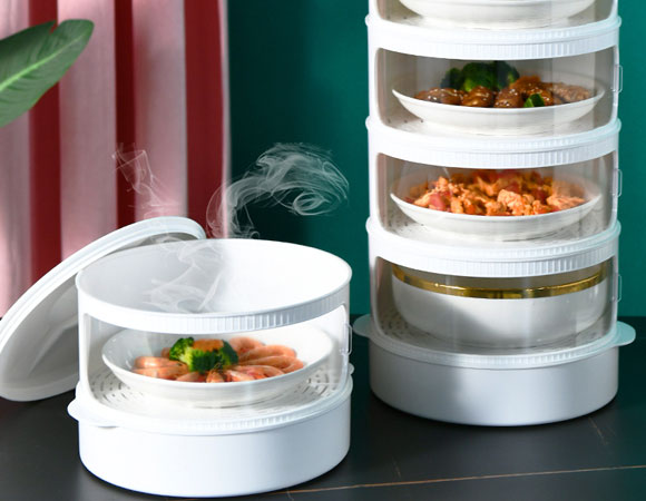 韩美菲多层滑门饭菜保温罩/防尘罩，食物防苍蝇神器！