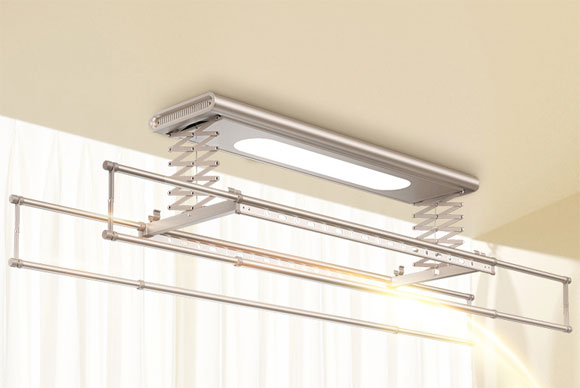 AUPU/奥普L7遥控智能电动升降LED照明晾衣架！