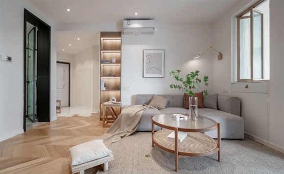 简约风格穷装65㎡小两房,户型不好却很实用,简约精致特温馨!